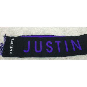 Justin Bieber Believe Concert Scarf Black Purple